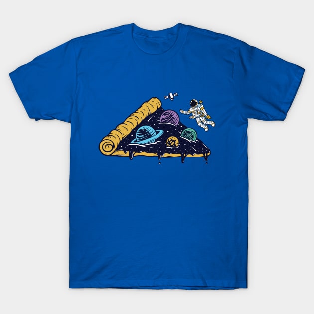 Space Pizza T-Shirt by RainbowAndJackson